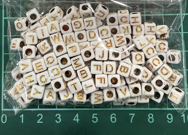 Bead Letter White